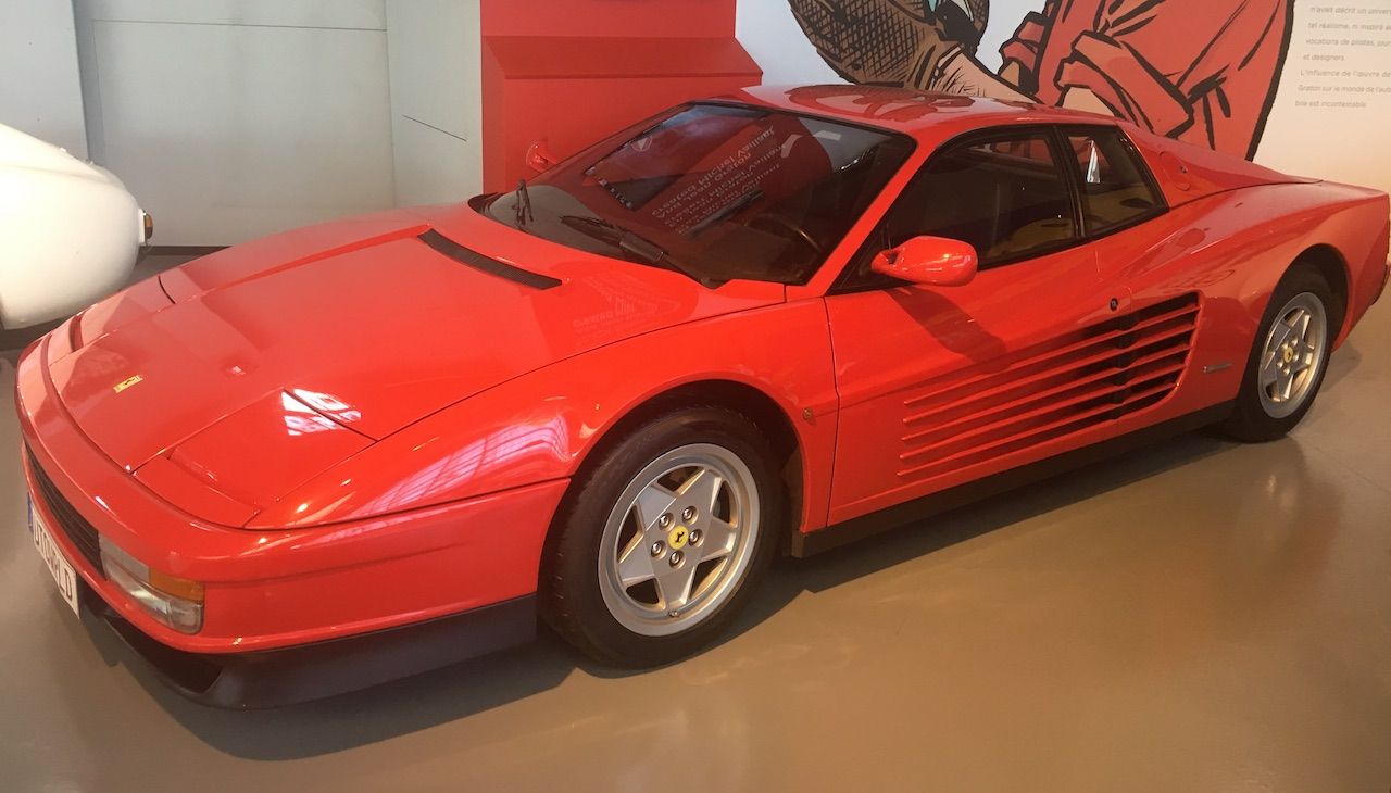 Ferrari Testarossa on display Autoworld, Belgium.