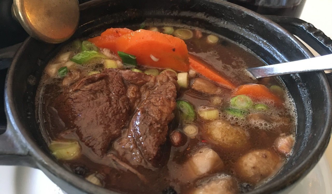 Boeuf bourguignon from a bistro in Paris, France.